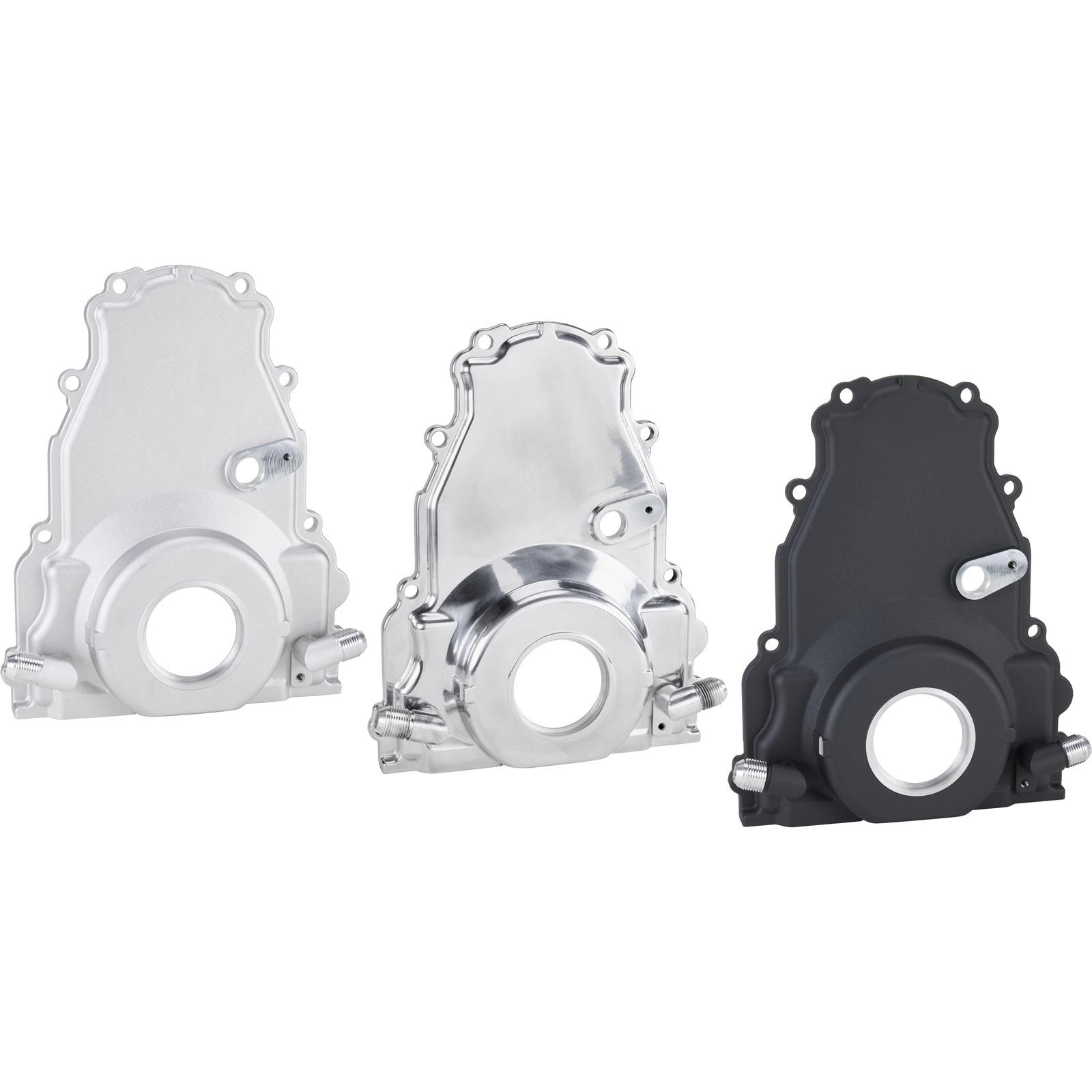 LS Gen 4 Turbo Timing Cover With Oil Drain, 6061 Aluminum, Raw