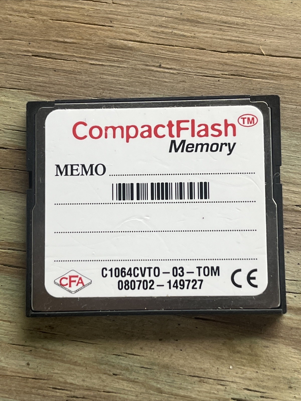 DANE-ELEC COMPACT FLASH 64MB MEMORY CARD (1A)
