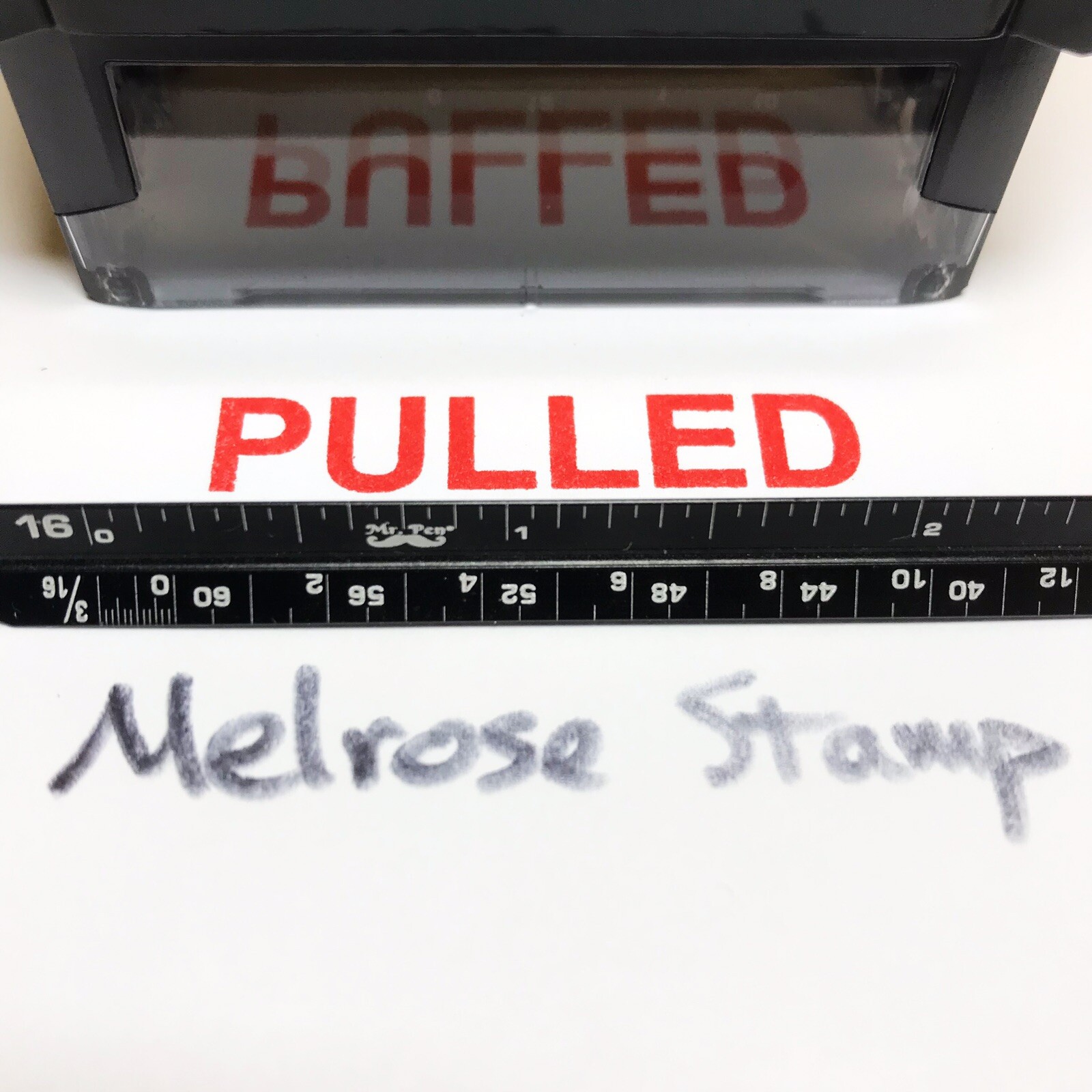 Pulled Rubber Stamp Red Ink Self Inking Ideal 4913