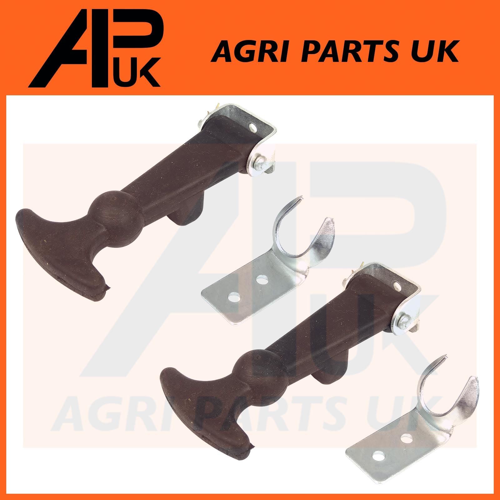 2x Rubber Bonnet Boot Fastener Catch Pull Strap Pannel Hook Tractor Lorry Boat