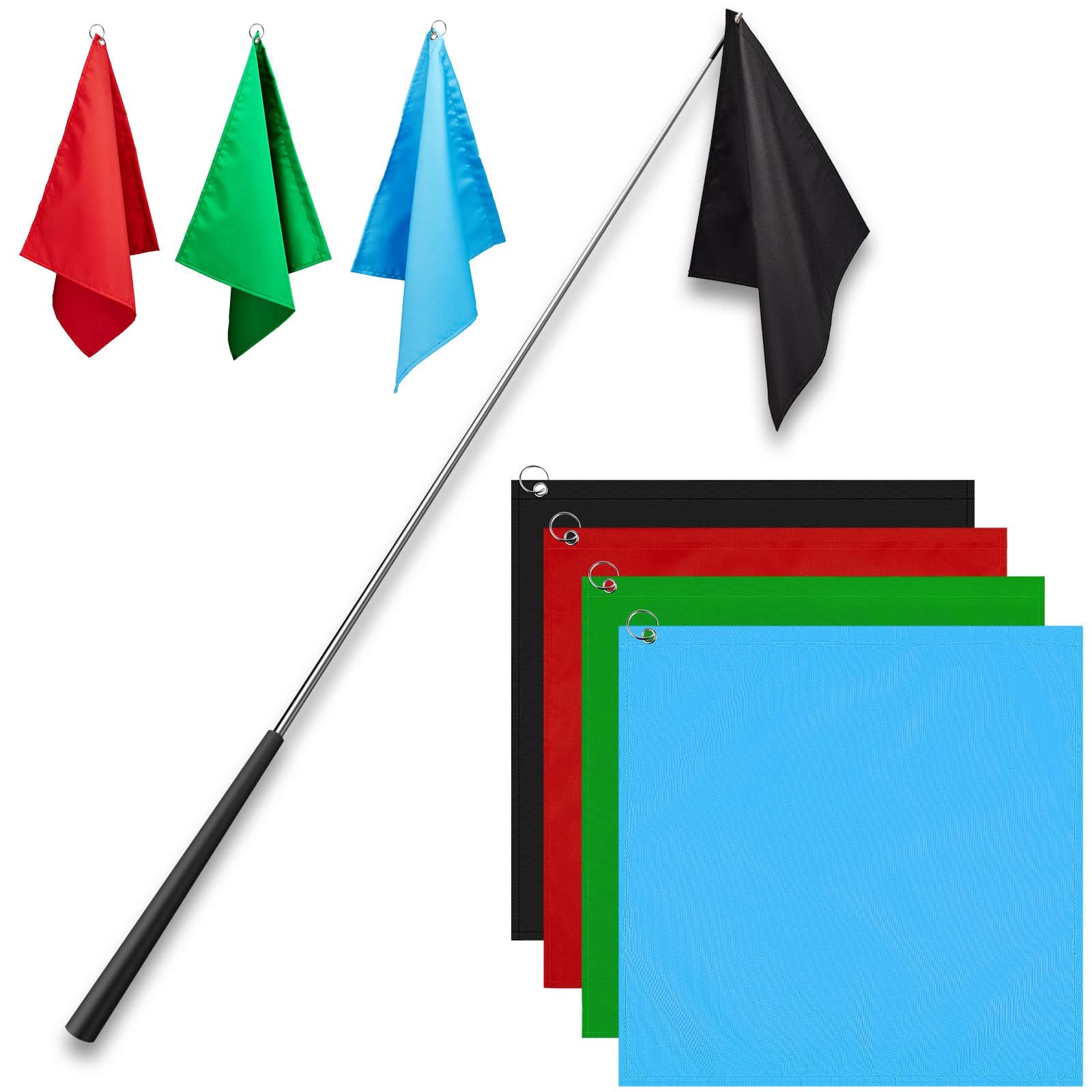 Equestrian Training Flag 4 Pieces 18 inches, Red, Black, Green, Blue