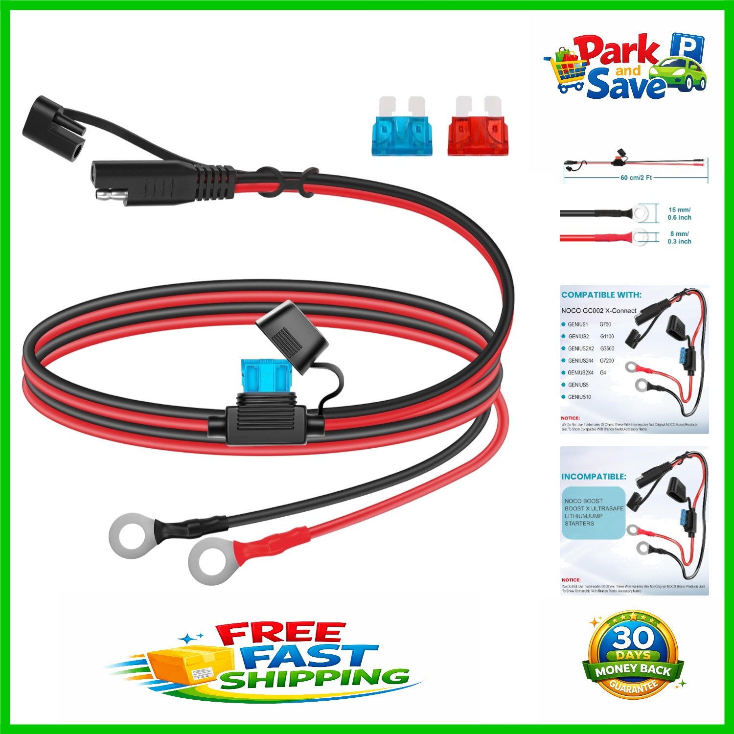 High-Quality 16AWG SAE Battery Connector Cable - Ideal for Outdoor Adventures