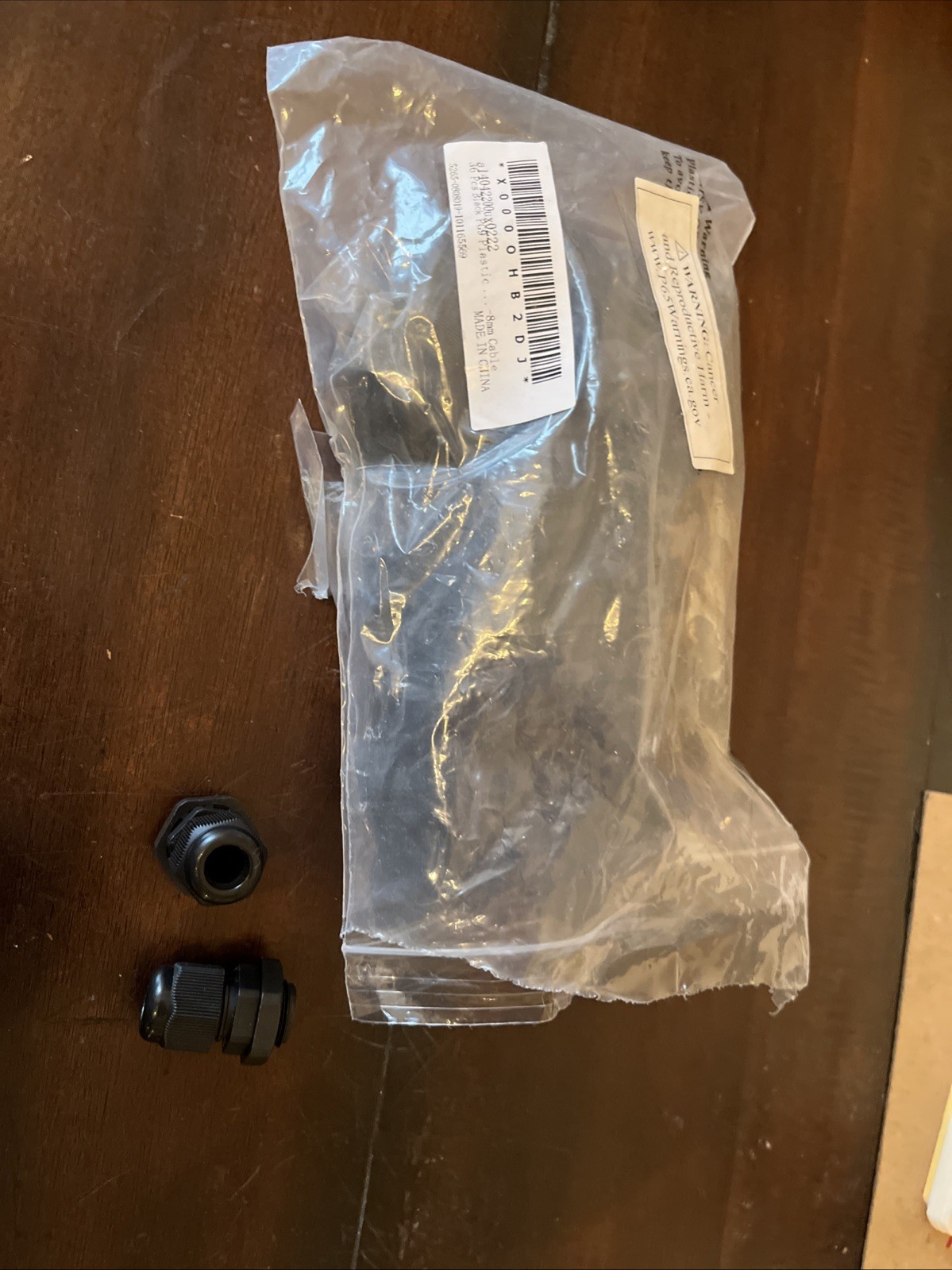 36 Piece Black PG 9 Plastic 8Mm Cable