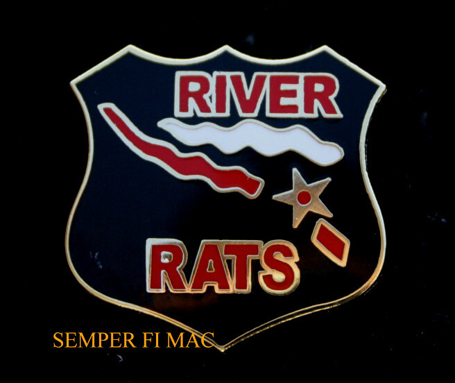 RIVER RATS VIETNAM WAR LAPEL HAT PIN UP BROWN WATER NAVY PATROL BOATS US VETERAN