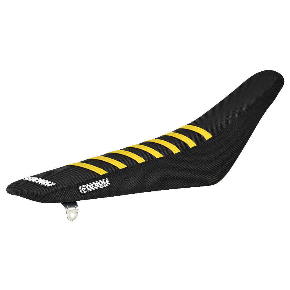 2002-2014 Yamaha YZ 125/250 Seat Cover By Enjoy MFG ALL BLACK YELLOW RIBS #67