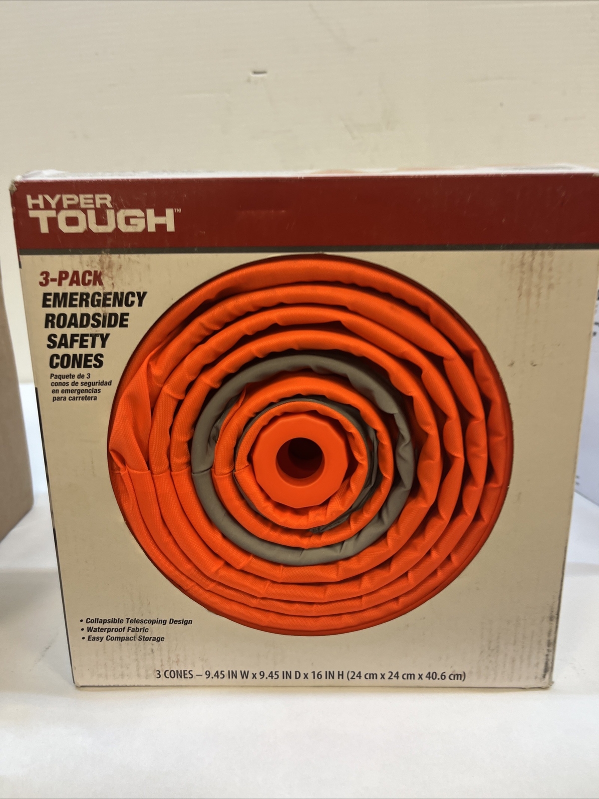 Collapsible Reflective Emergency Safety Cone, Traffic Cone, 3 Pack,