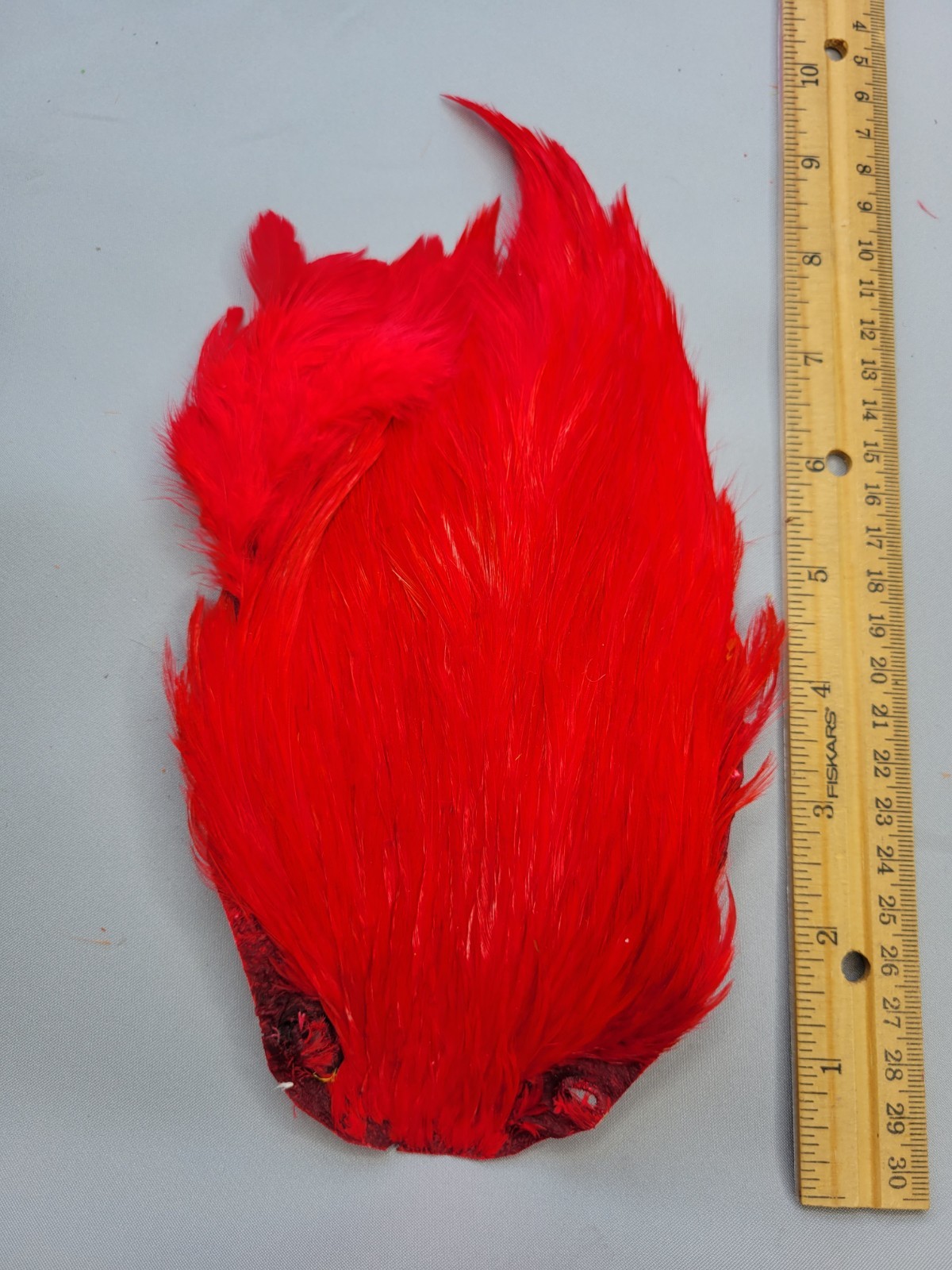 Lot 173,  Top Quality  RED  India Rooster Streamer Neck Cape Feathers