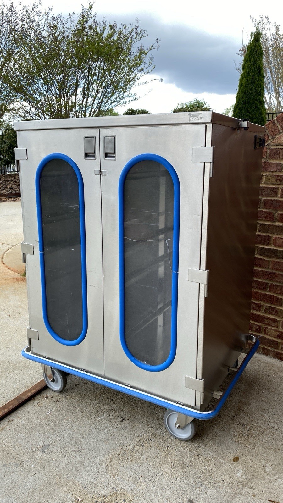 Pegasus Hospital Surgery Stainless Steel 2-Door Surgical Equipment Cabinet Cart