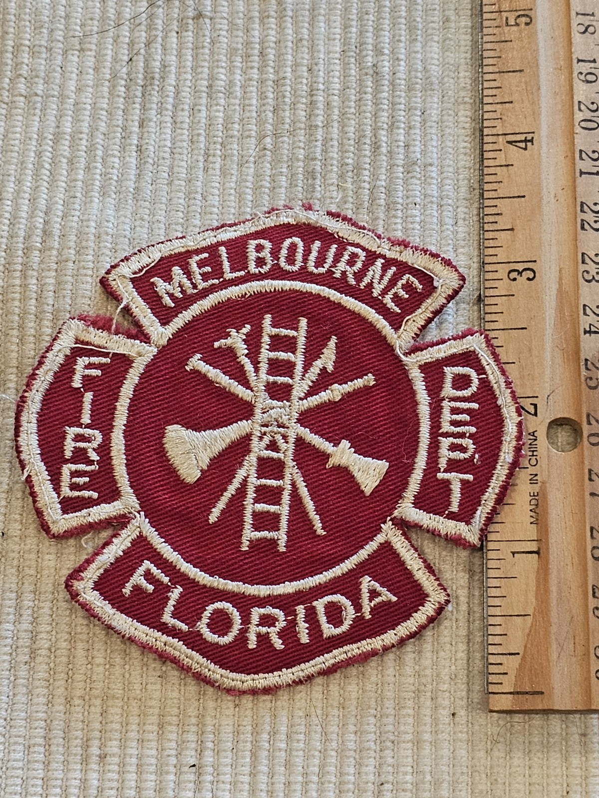 Obselete 1960s 70s Melbourne Florida Fire Department Patch L@@K!!!