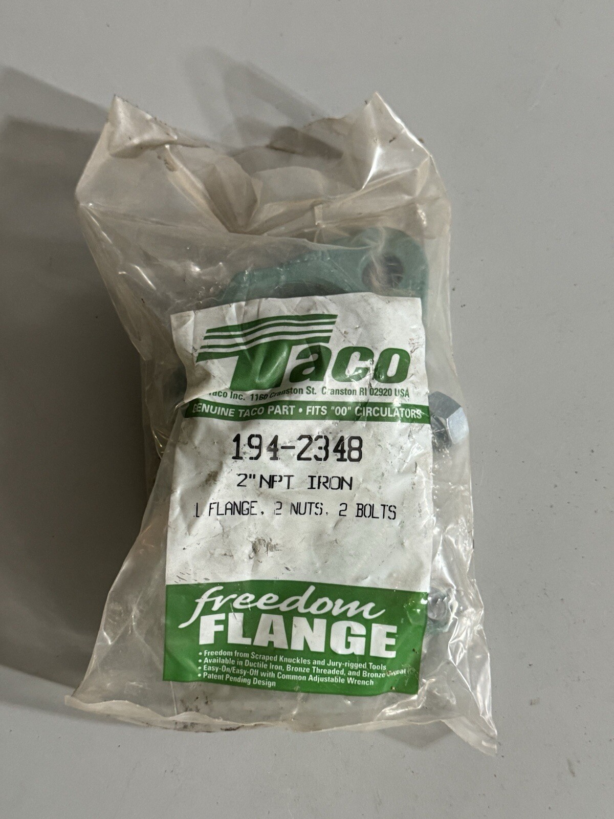 Taco 194-2348 Iron Freedom Flange 1 Flange 2 Nuts 2 Bolts, 2" NPT