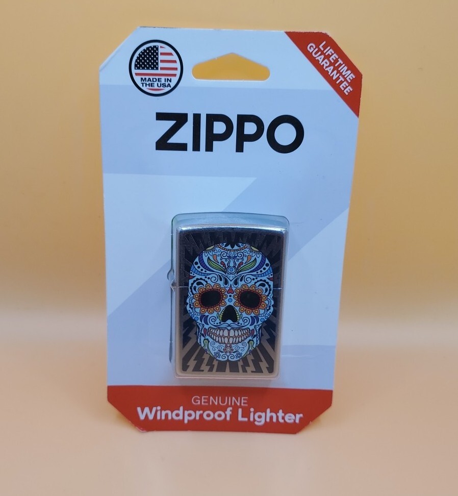 Zippo Lighter Lightning Sugar Skull, 2022,  New And Unused