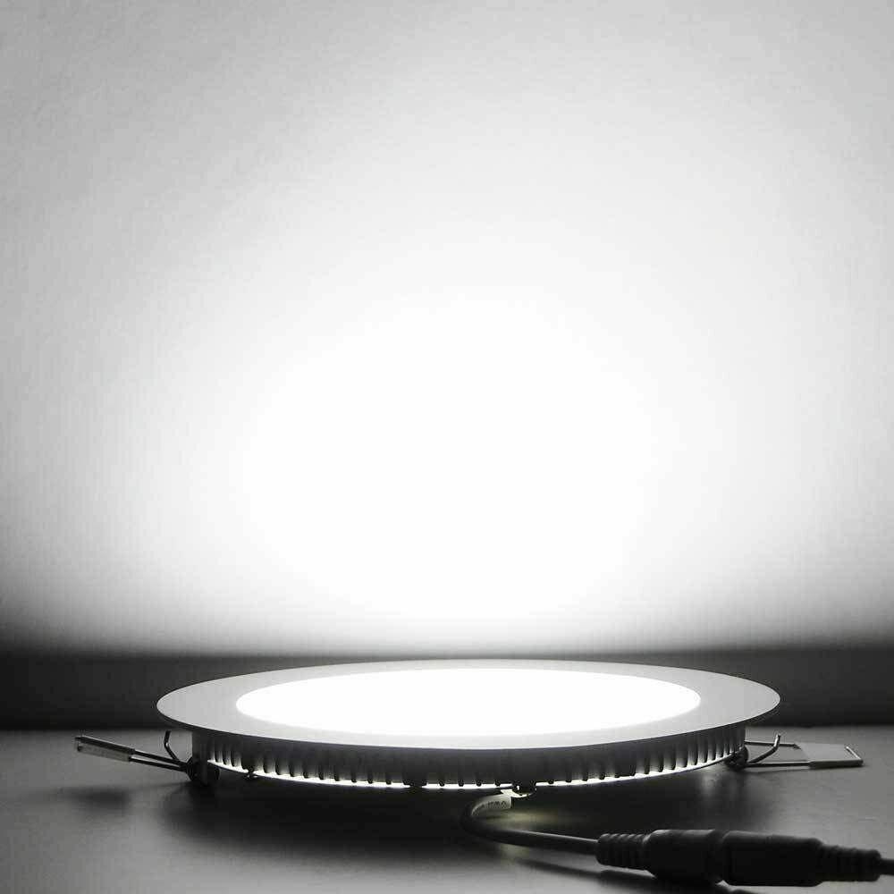 12W 6" LED Recessed Lighting 10 Pack Panel Ceiling Light Ultra-thin Cool White