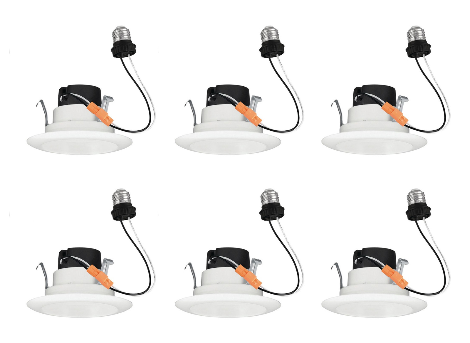 (case of 6) Hubbell Prescolite LED Downlight Retrofit Kit, 4 inch round, 4000K,
