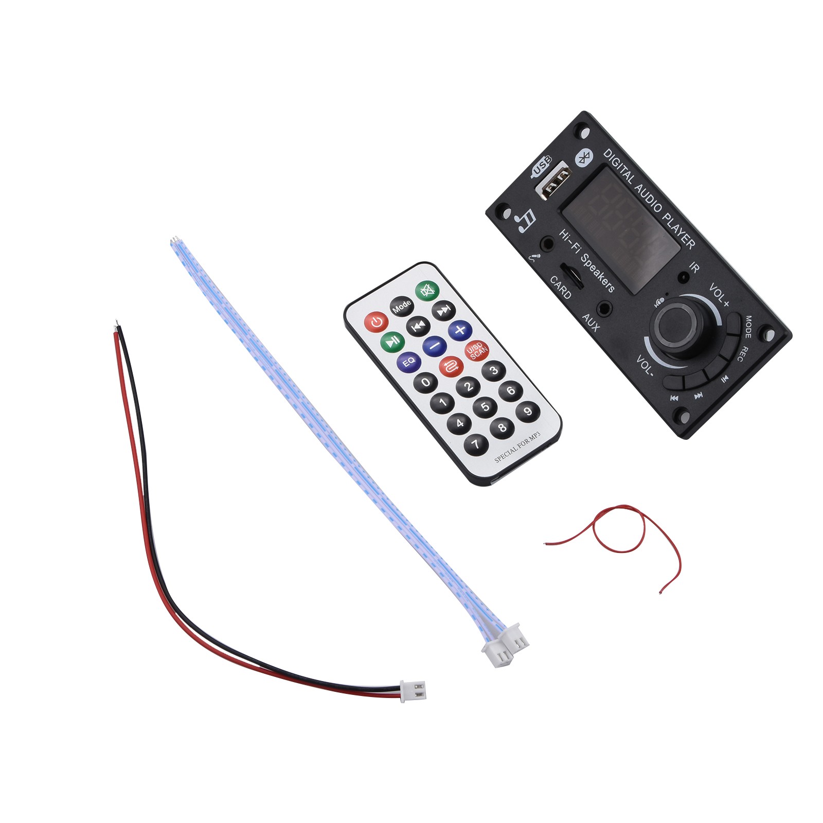 MP3 Decoder Board 2*50W Bluetooth Amplifier Car Audio Player FM Radio AUX