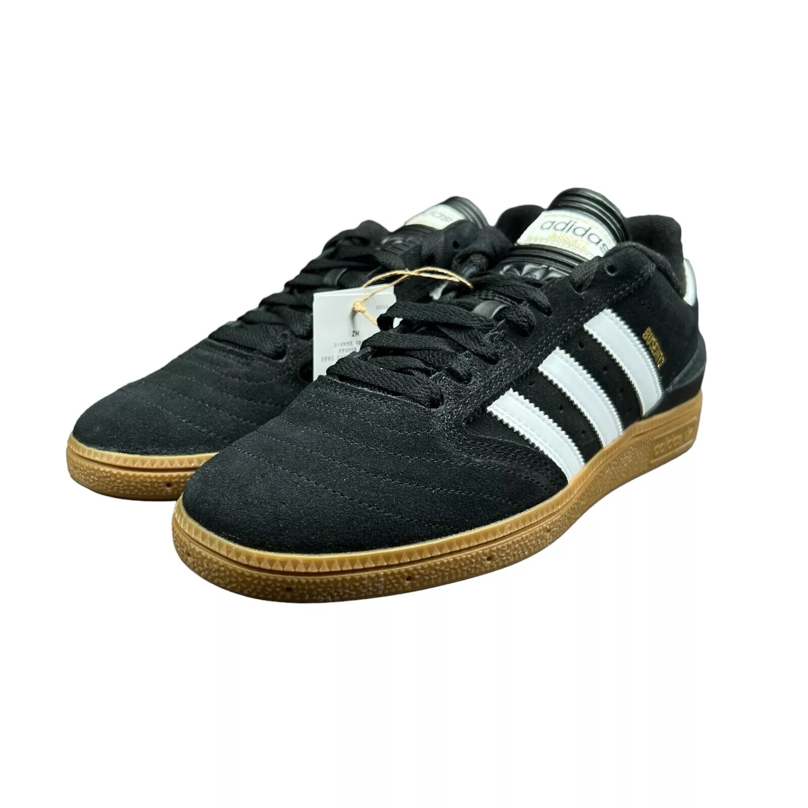 Adidas Busenitz Black White Metallic Gold Skateboard Shoes G48060 Men's Sz 7 -14