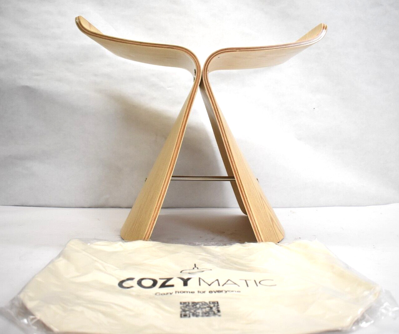 Cozymatic Leisure Chair Natural Wood 8014-PW 45x32x42 CM with Carrying Bag