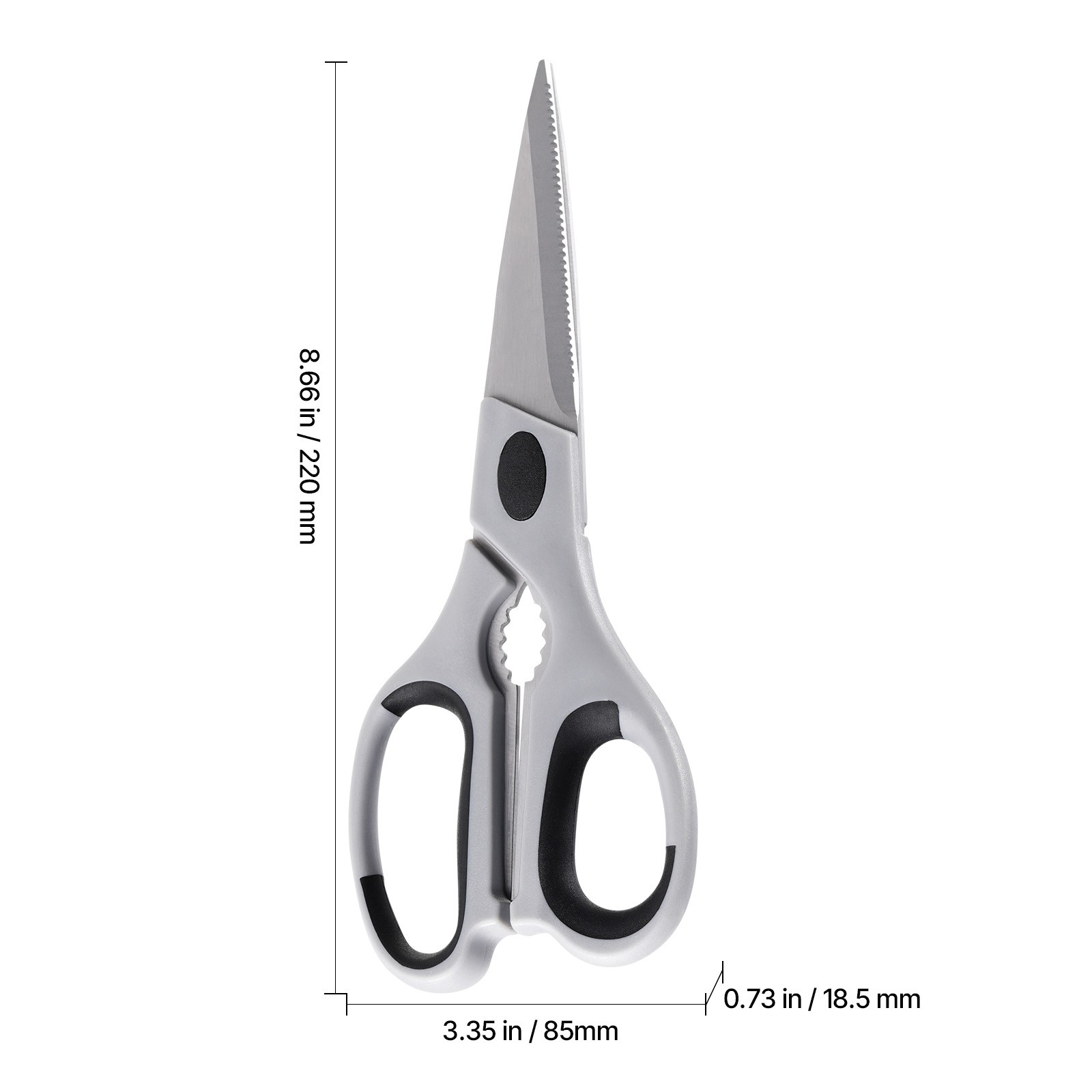 Uimoso Kitchen Scissors Stainless Steel Kitchen Shears Protective Sheath Grey