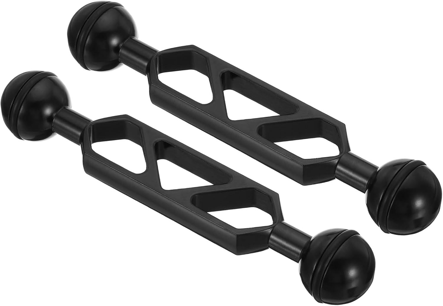 6" Double Ball Extension Arm, 2 Pack Aluminum Alloy Ball Head Arm Underwater Lig
