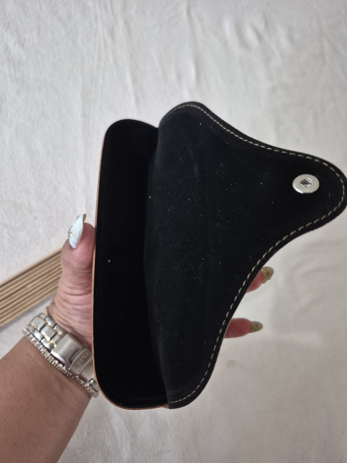 RayBan Faux Leather Sunglass Case Brown