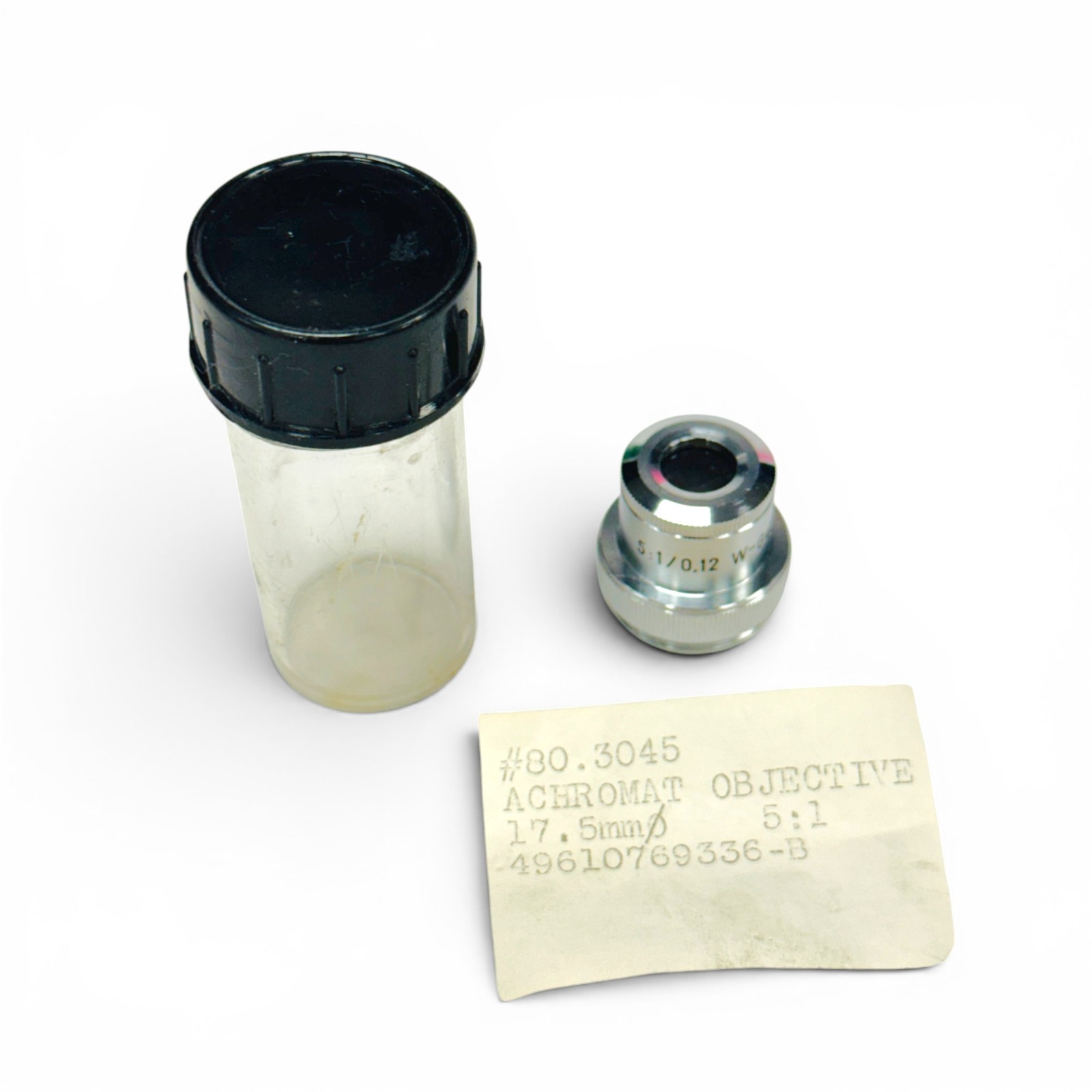 Carl Zeiss 5x Achromat Microscope Objective 5:1 /0.12 17.5mm Made in Germany