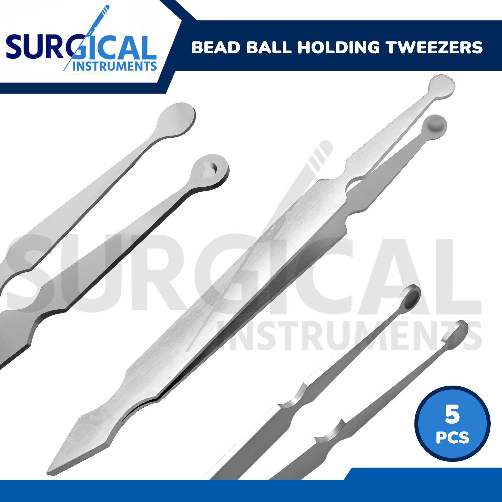 5 Pcs Ball Holder Piercing Tool Grabber Captive Hoops Bead-Ball Holding Tweezers
