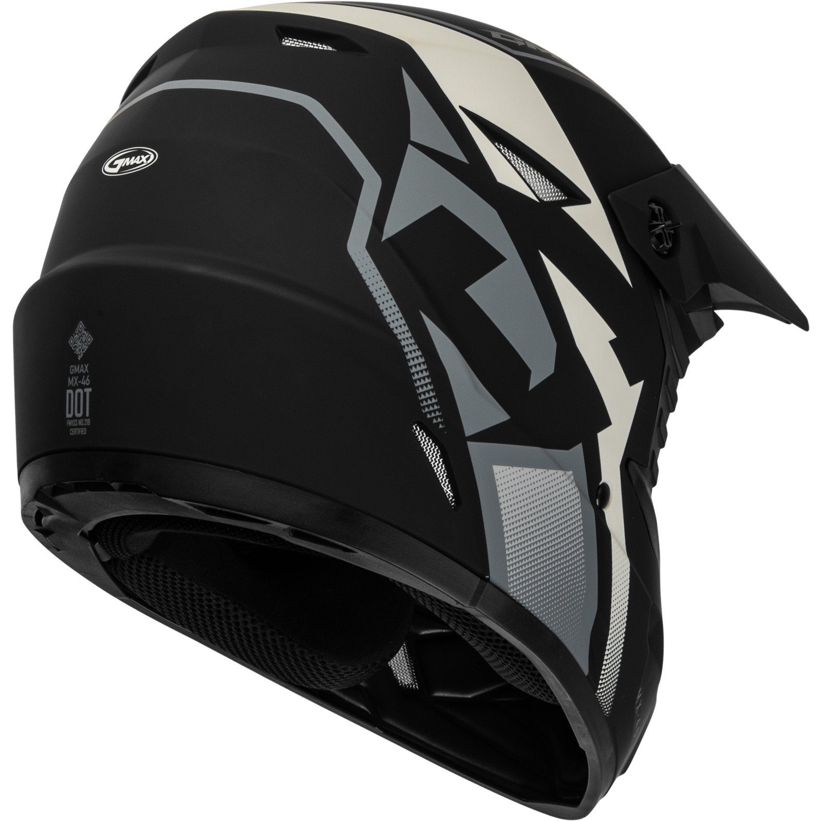 GMAX MX-46 Compound Helmet Matte Black/Grey/White XL