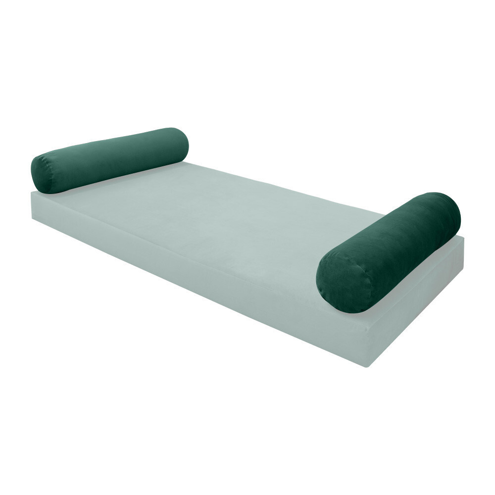 SLIPCOVER ONLY KnifeEdge Twin Style V5 Velvet Indoor Daybed Bolster Pillow AD317