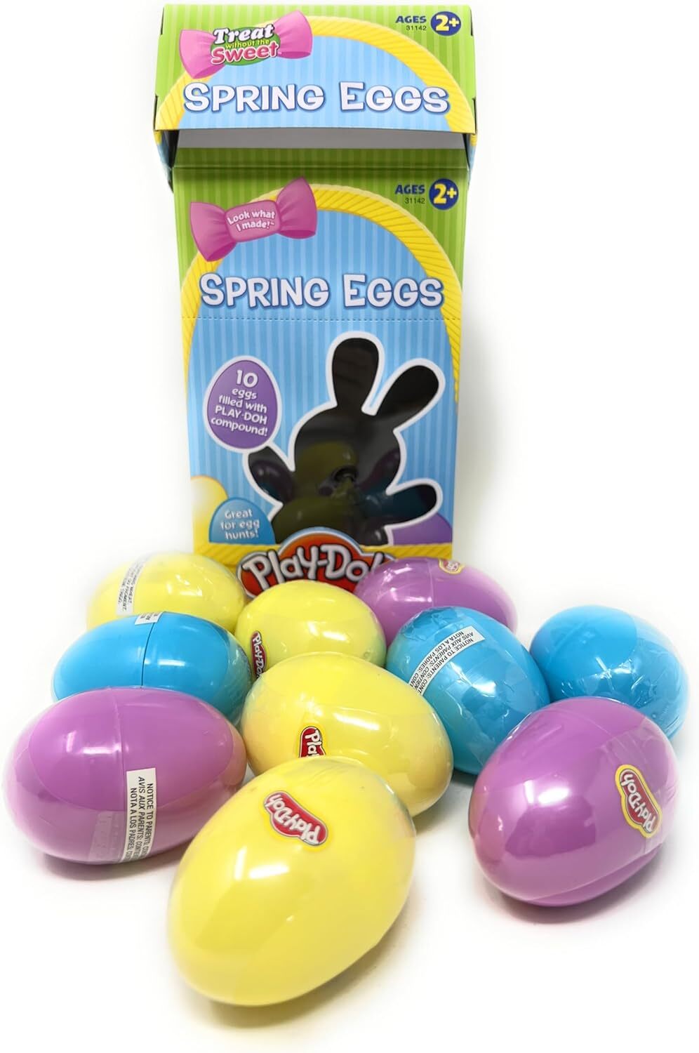 PLAY-DOH SPRING EASTER EGGS, 10 EGGS WITH SURPRISE COLORS INSIDE NIB