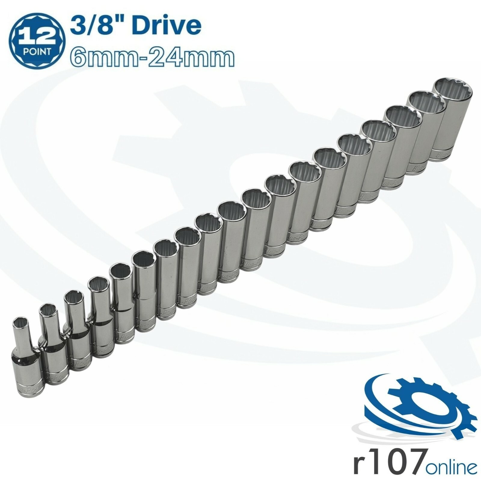 Blue Point 3/8" Deep Socket Set 6mm-24mm - As sold by Snap On