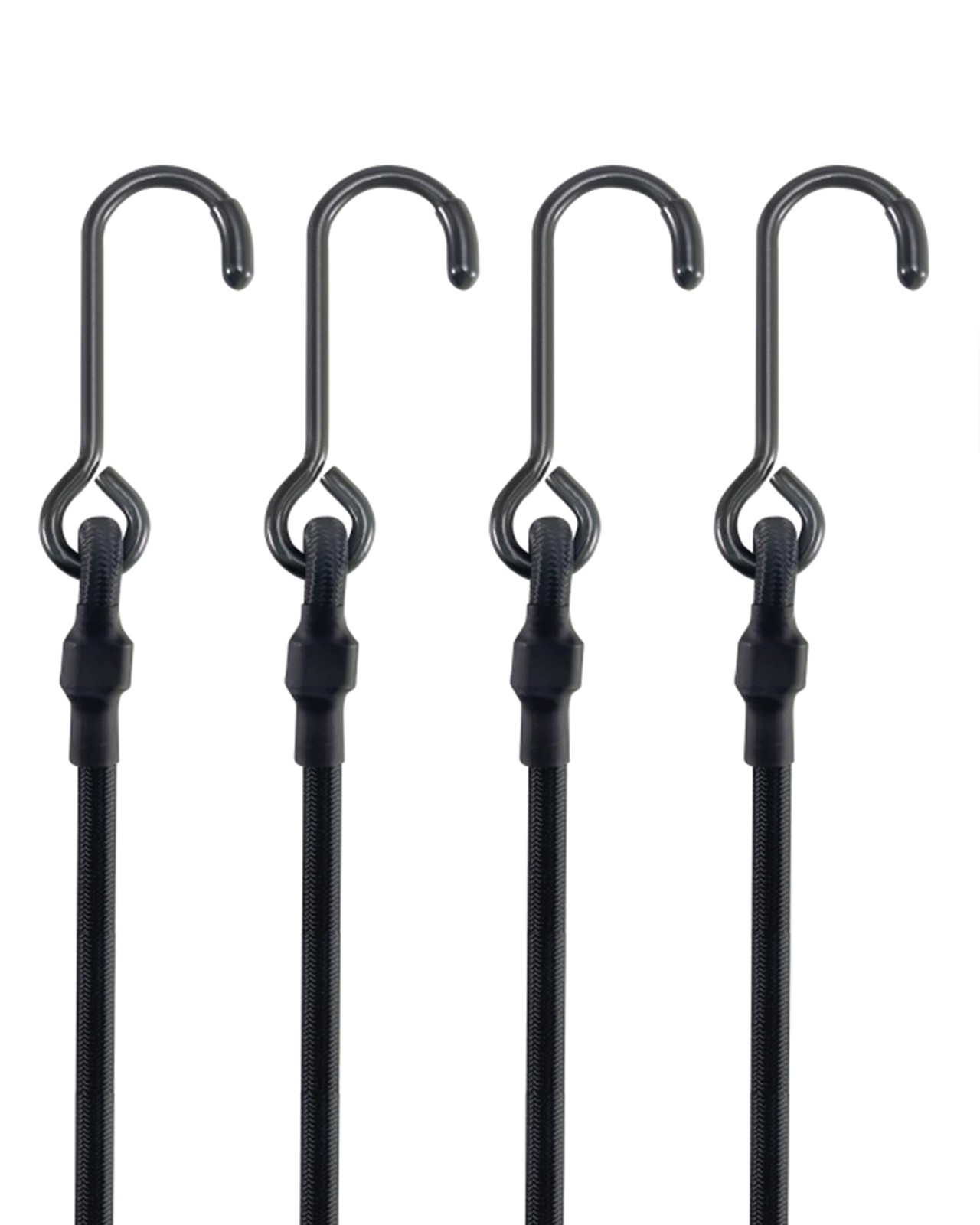 6 Heavy Duty Bungee Cords, 180 lbs Strength, Rust-Resistant, 10 Pack
