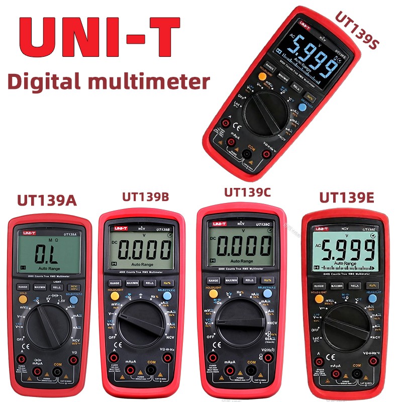 UNI-T UT139A/UT139B/UT139C/UT139E/UT139S True RMS Digital Multimeter AC DC  LPF