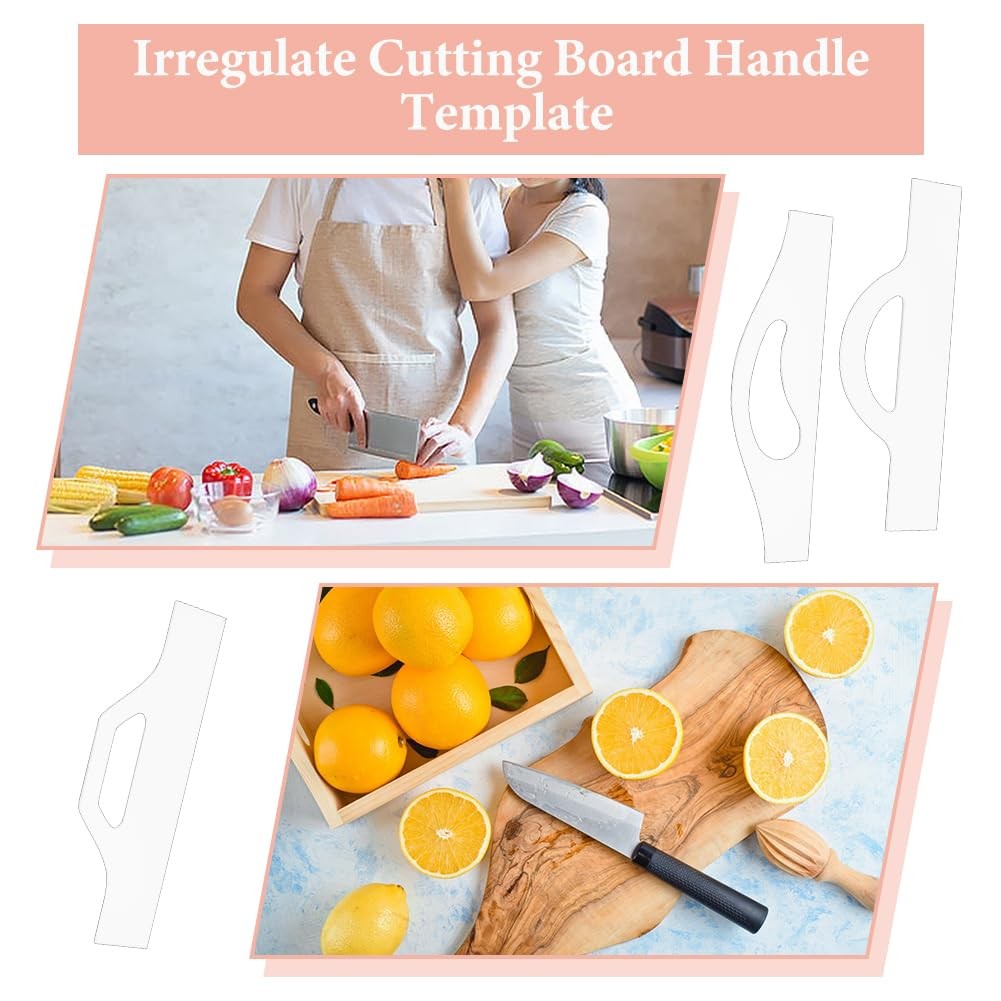 3Pcs Handle Template Cutting Board 3 Styles Templates for Woodworking Acrylic