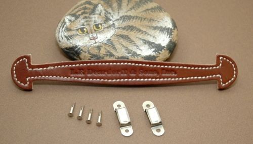 $ 7 Flat Rate US Shipping:  Deardorff V8 Leather Strap, LOGO ,Loops, Rivets, NEW