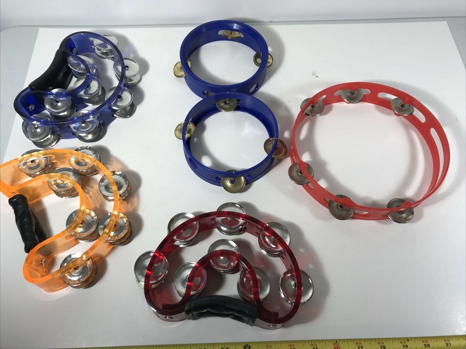 Lot Of Percussion Instruments Hand Held Tambourines