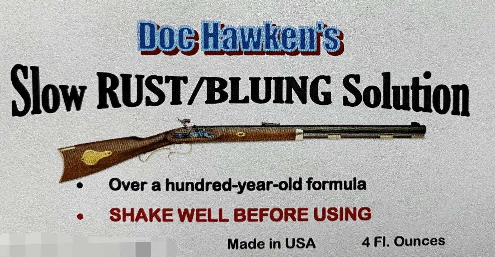 4 oz Slow Blu/Rust Agent Thompson Center Hawken Renegade CVA  Muzzleloader Acid