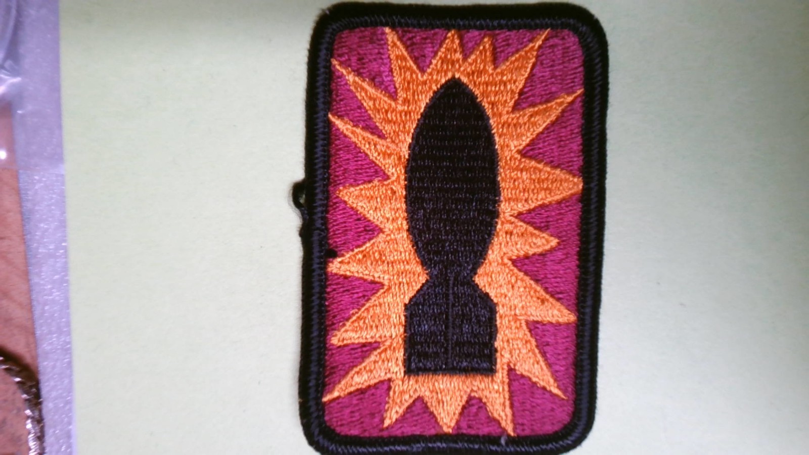 MILITARY PATCH SEW ON COLORED US ARMY 52ND EOD ORNANCE GROUP EXPLOSIVE DISPOSAL