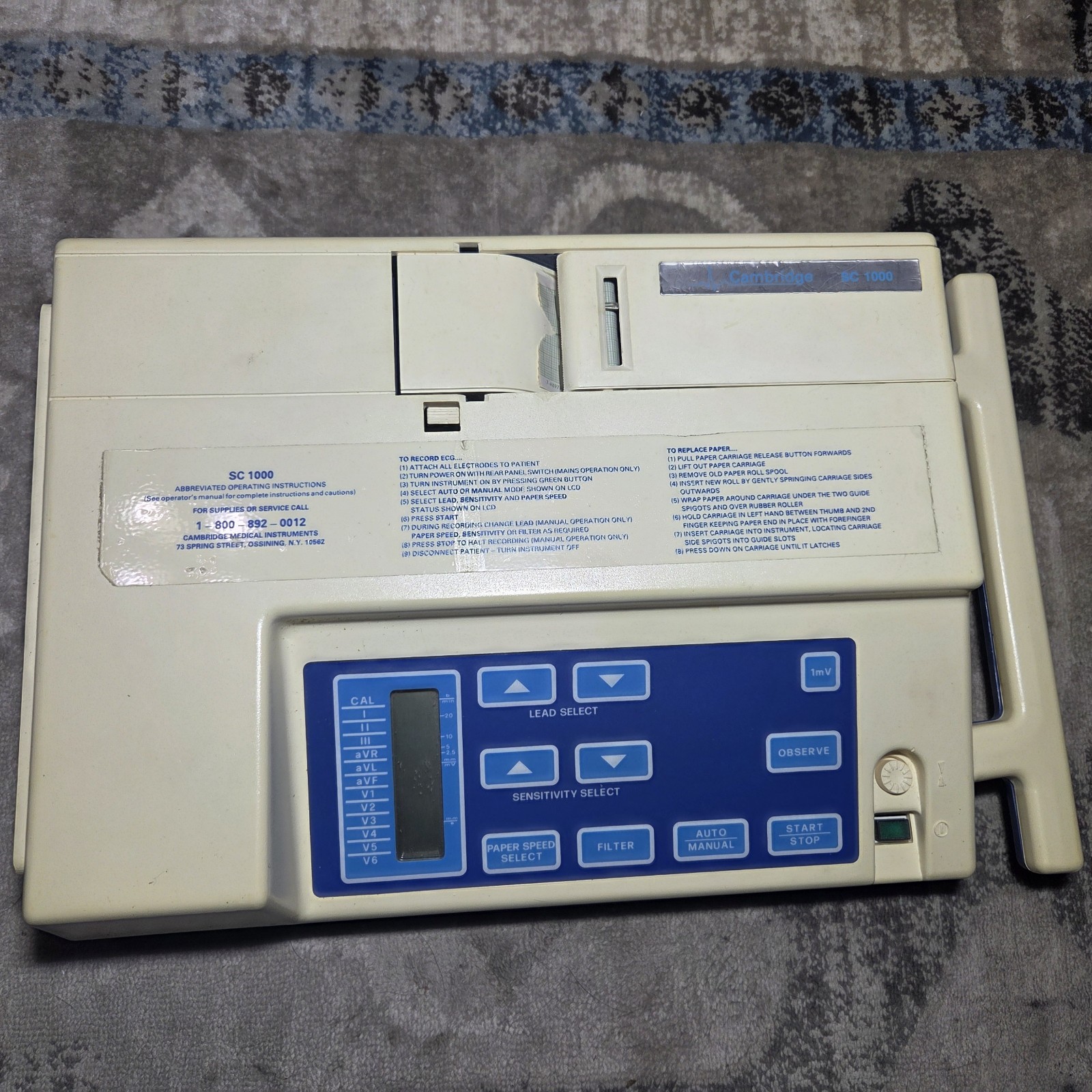Cambridge SC 1000 EKG Machine