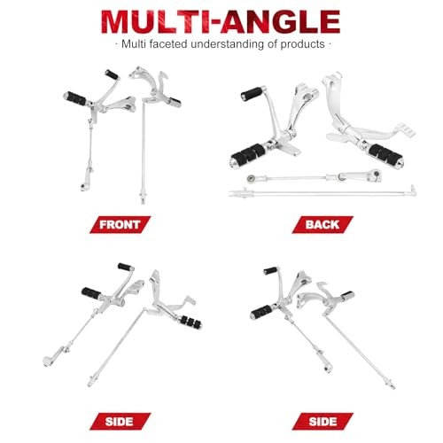 Motorcycle Forward Controls Linkages Levers Complete Kit For 2014-2022 Chrome