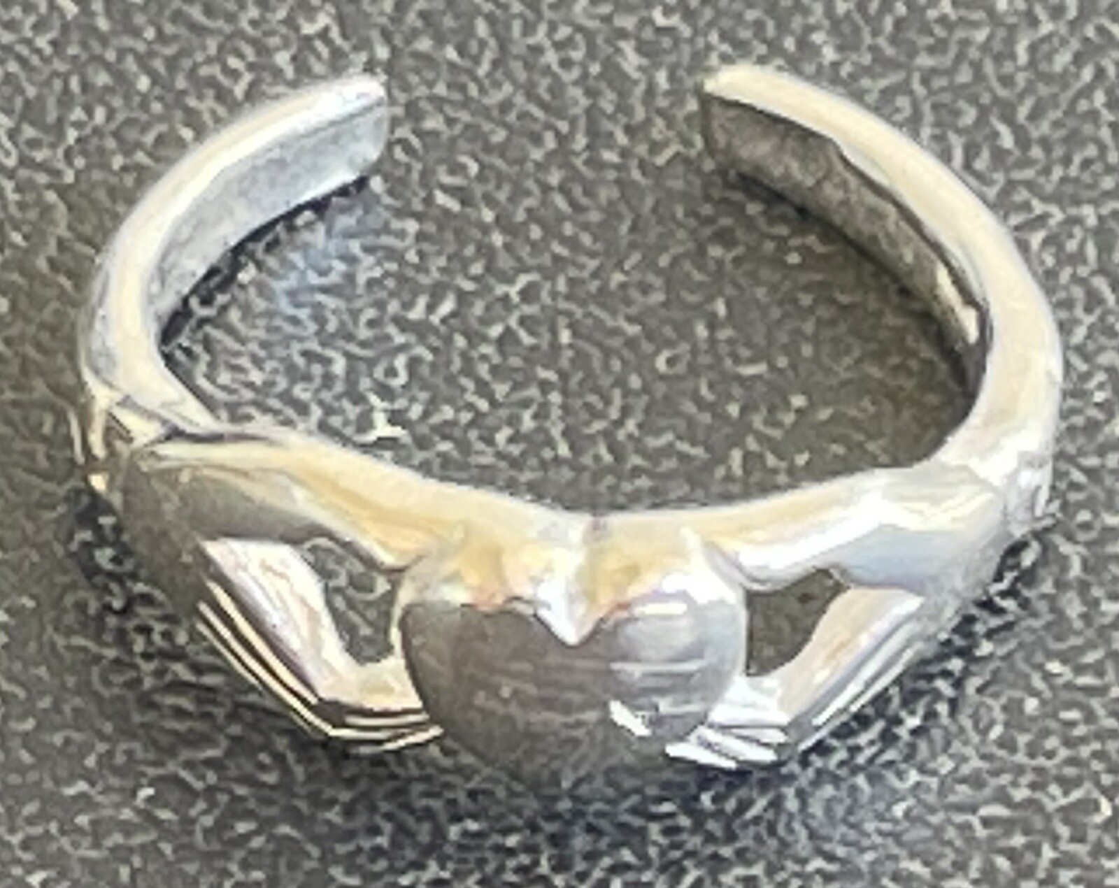 Celtic Claddagh Heart Toe Ring .925 Sterling Silver Stamped Adjustable New