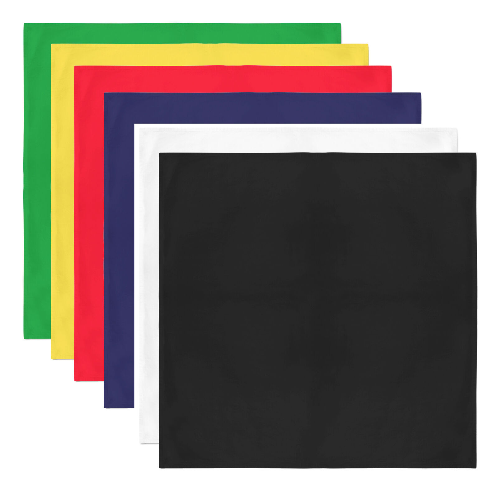Solid 100% Cotton Unisex Bandana - 4 Pack