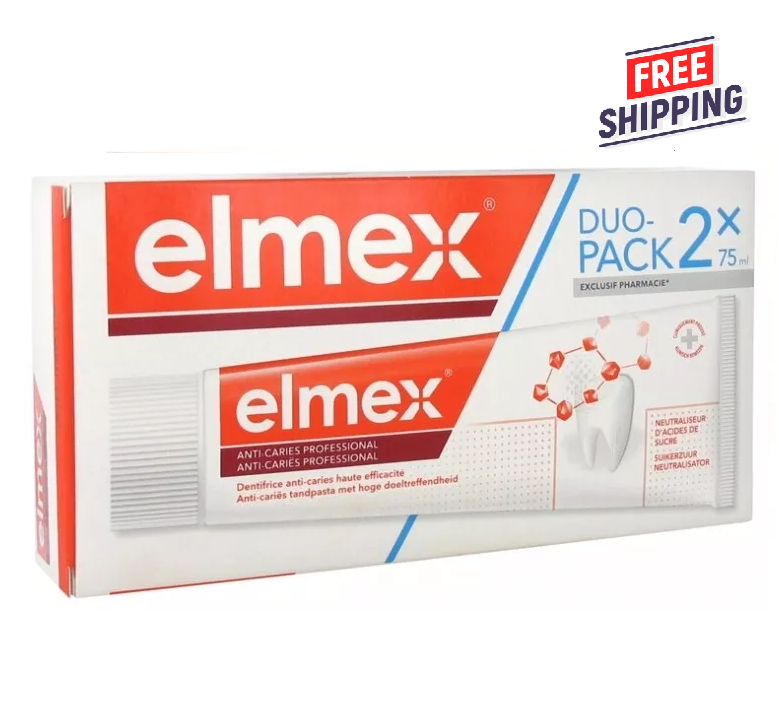 2 PACK Elmex Anti-Decays Professional Toothpaste 75ml