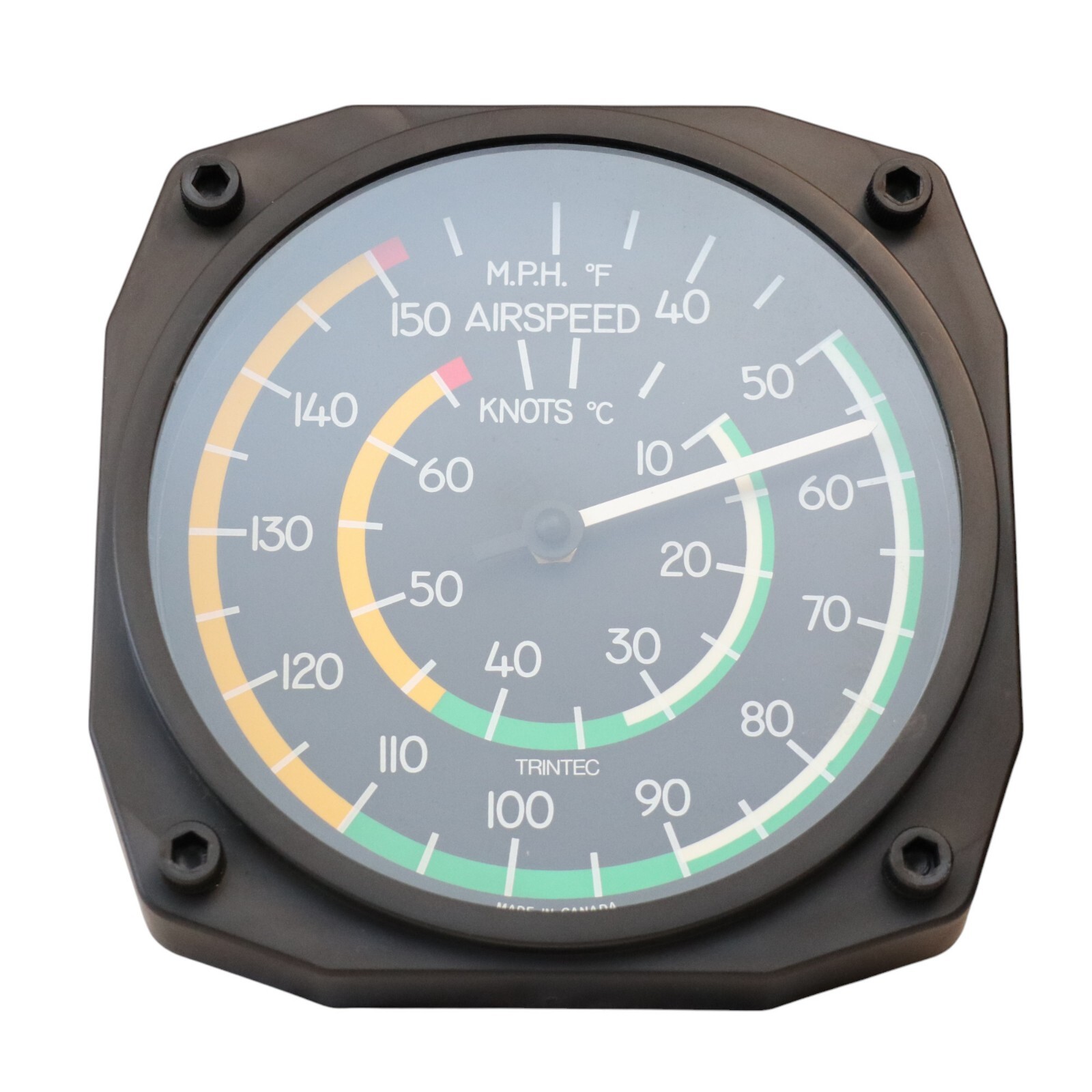 Trintec Aviation Airspeed Instrument Thermometer Fahrenheit/Celsius Wall 6.5"