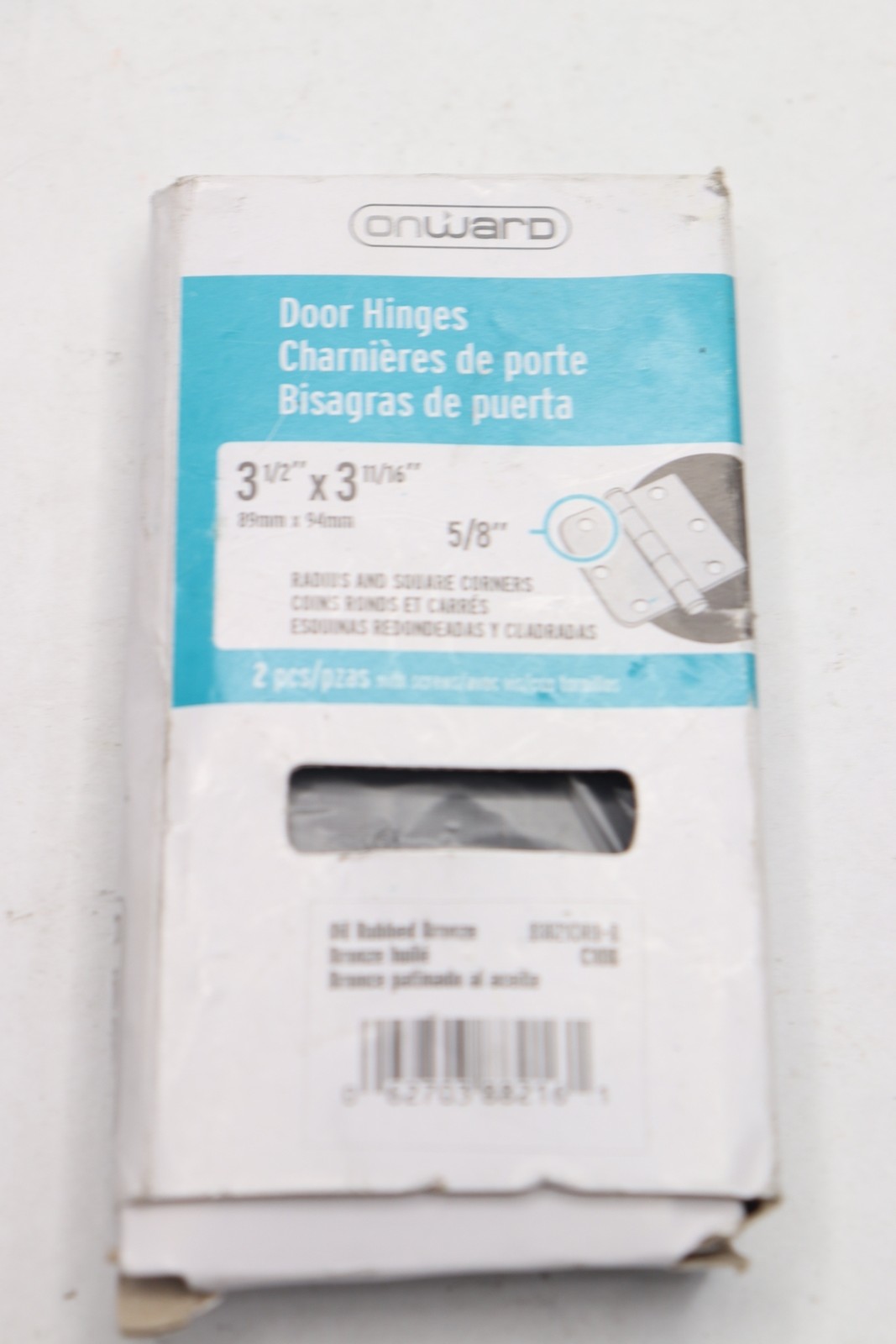 (2-Pk) Onward Door Hinge Plain 3-1/2" x 3-11/16" 81821ORBB
