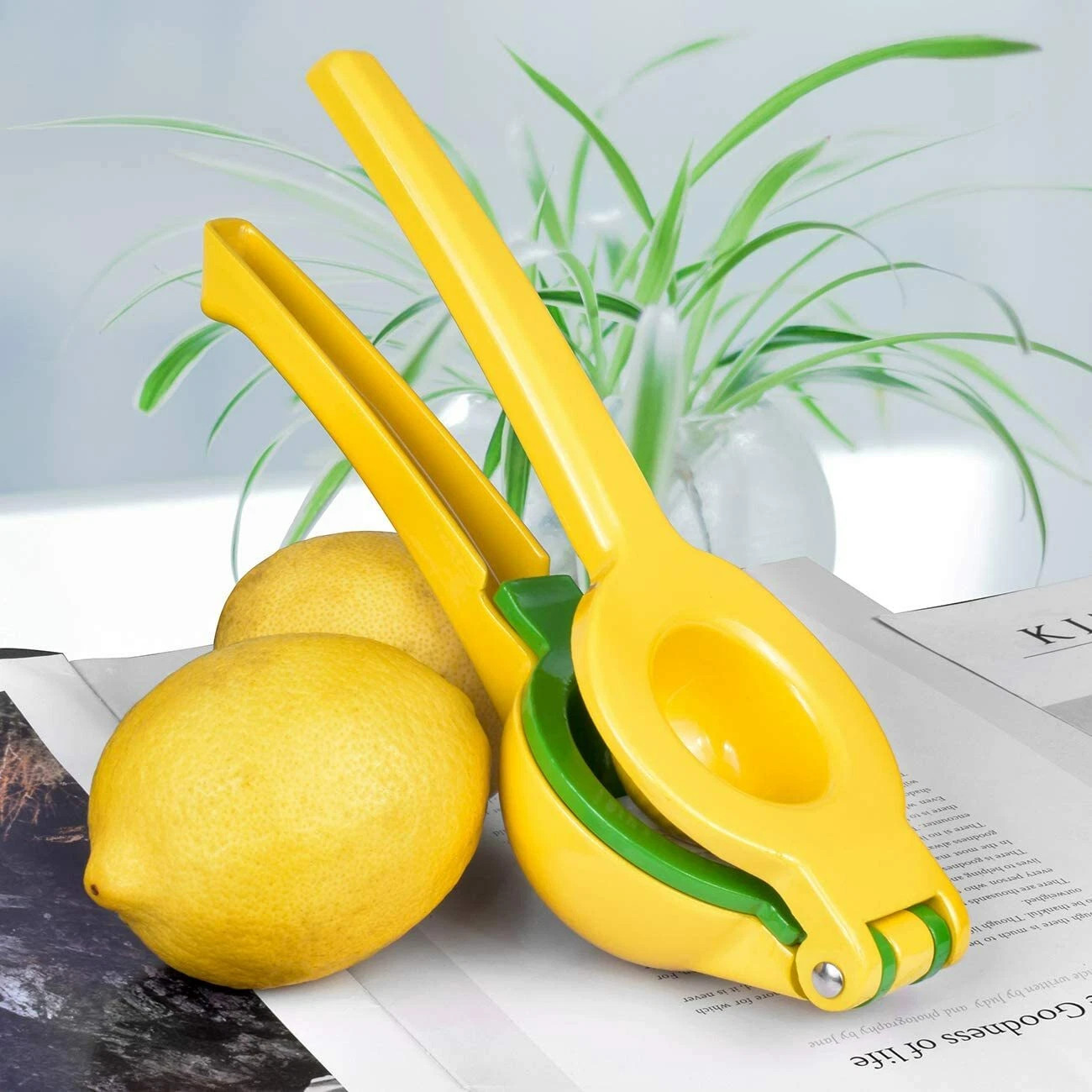 Lemon Squeezers Juicer Manual Press 2 in 1 Metal Lime Citrus Fruit Extractor