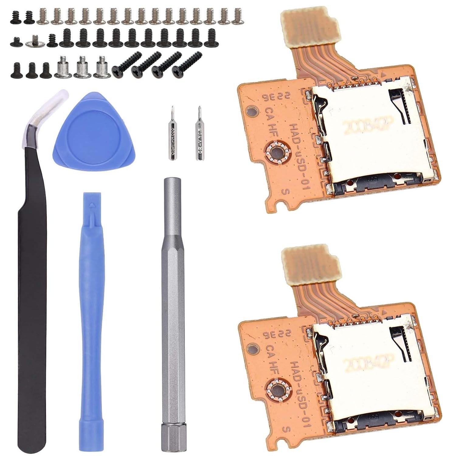 2pcs Micro SD Card Slot Socket Reader Replacement for Nintendo Switch HAC-SD-01