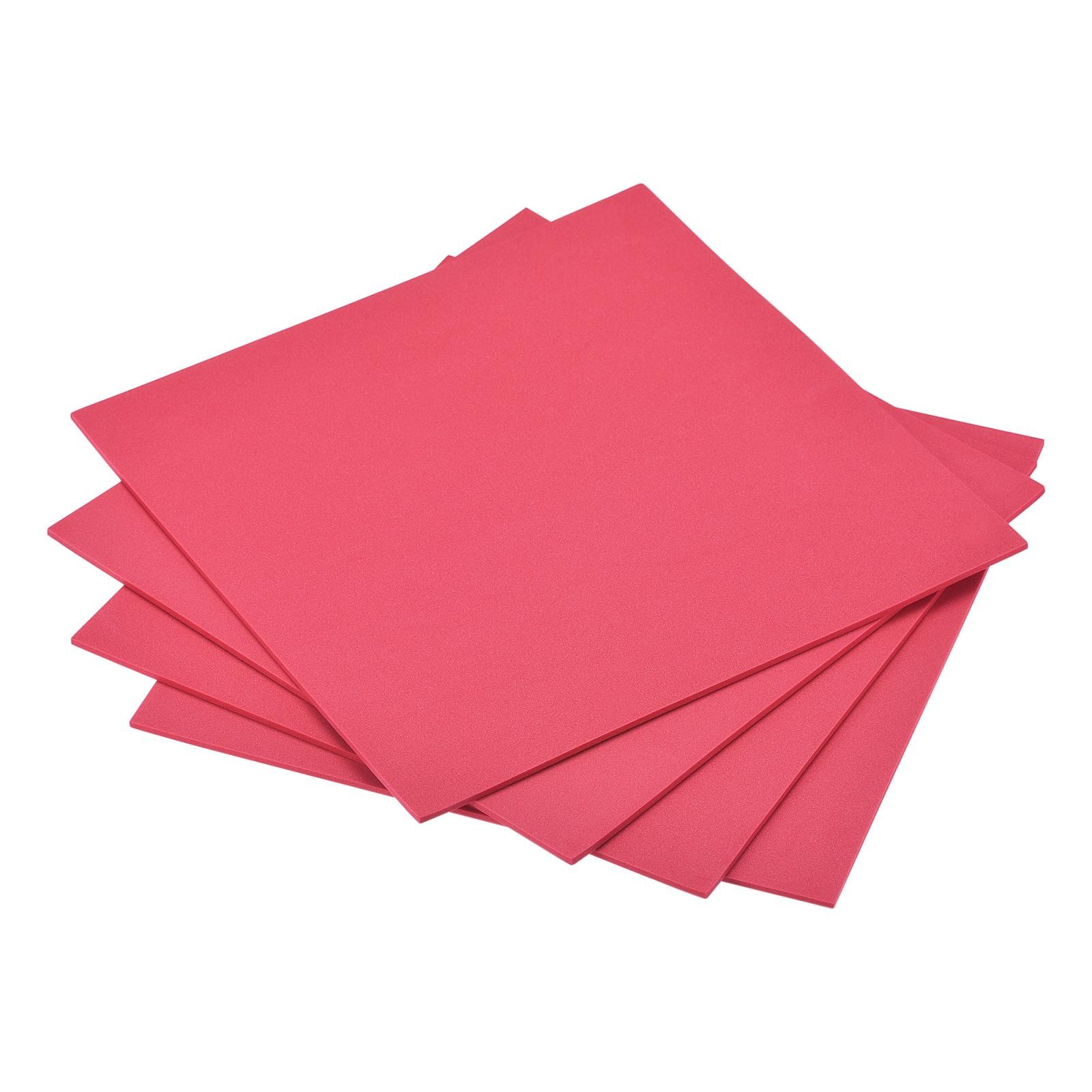 4 Pcs Red EVA Foam Sheets 10 x 10 Inch 3mm Thickness for Crafts DIY Projects