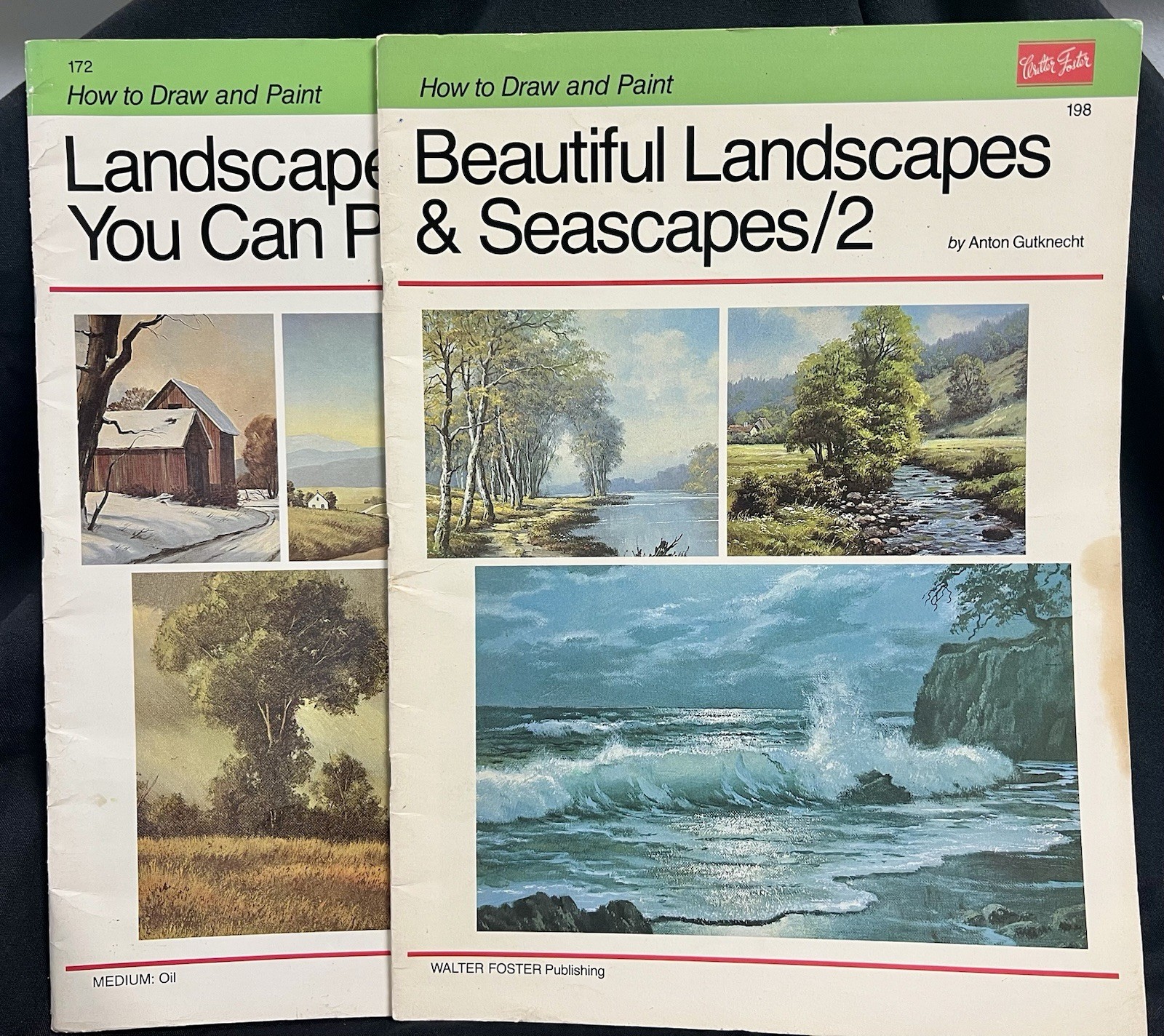 2 Vintage Walter Foster Books Painting Landscapes Palluth & Anton Gutknecht