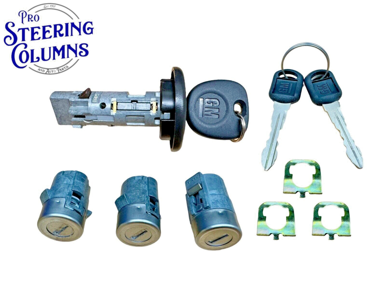 02-06 AVALANCHE IGNITION DOORS & TAILGATE LOCK CYLINDER SET MATCHED 3 KEYS NEW