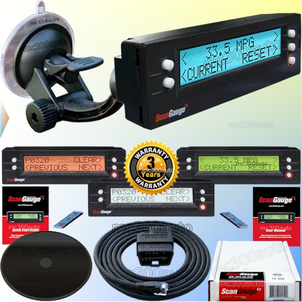 SCAN GAUGE II + WINDOW WINDSHIELD WINDSCREEN MOUNT XGAUGE OBD2 AUTO CODE READER