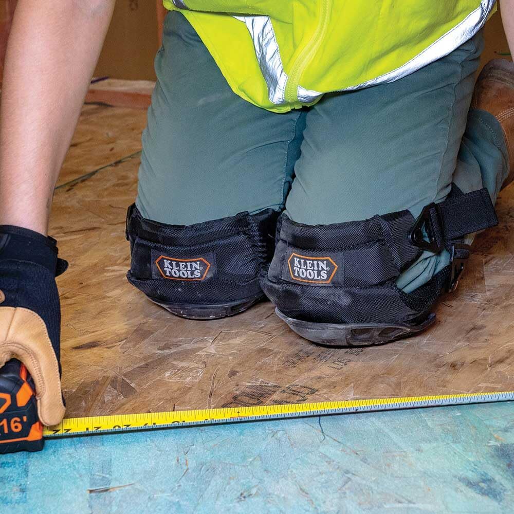 Klein Tools Hinged Knee Pads with Gel Padding Adjustable Straps Durable Prote...